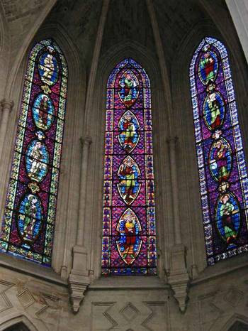 15th c. stained glass in the glise St.-Germain-L'Auxerrois