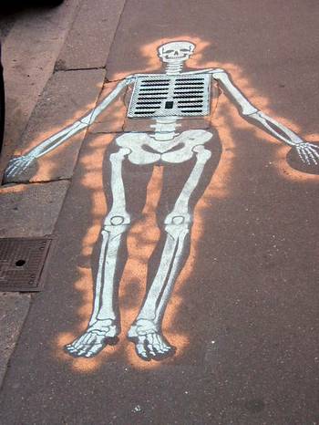 Sidewalk art on Montmartre