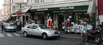 Fabric sales neighborhood on Montmartre