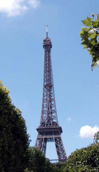 Eiffel Tower on a good air day.