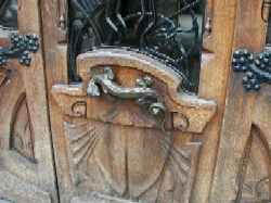 Salamander on Art Nouveau door