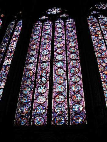 Stained glass at Sainte Chapelle